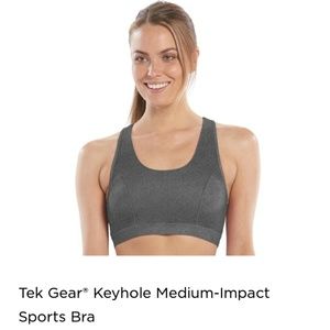 Tek Gear Key Hole Med-Impact Sports Bra Size LG